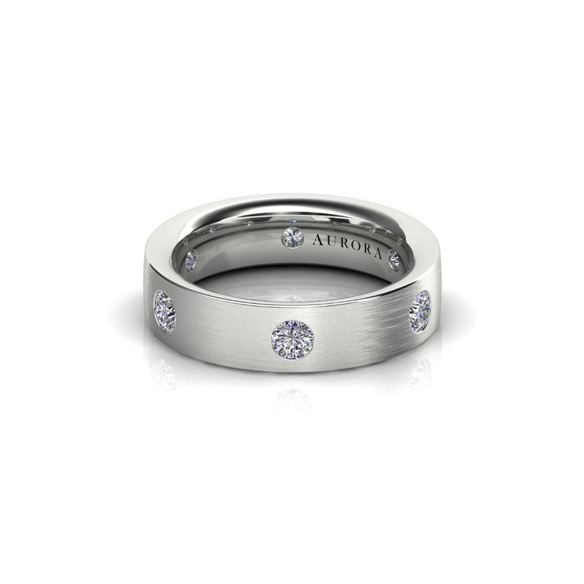 18ct White Gold Diamond Wedding Band