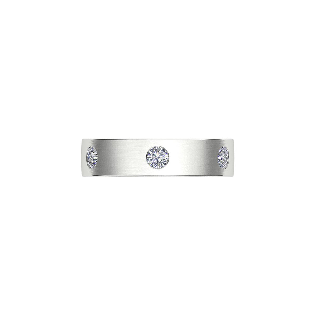 18ct White Gold Diamond Wedding Band