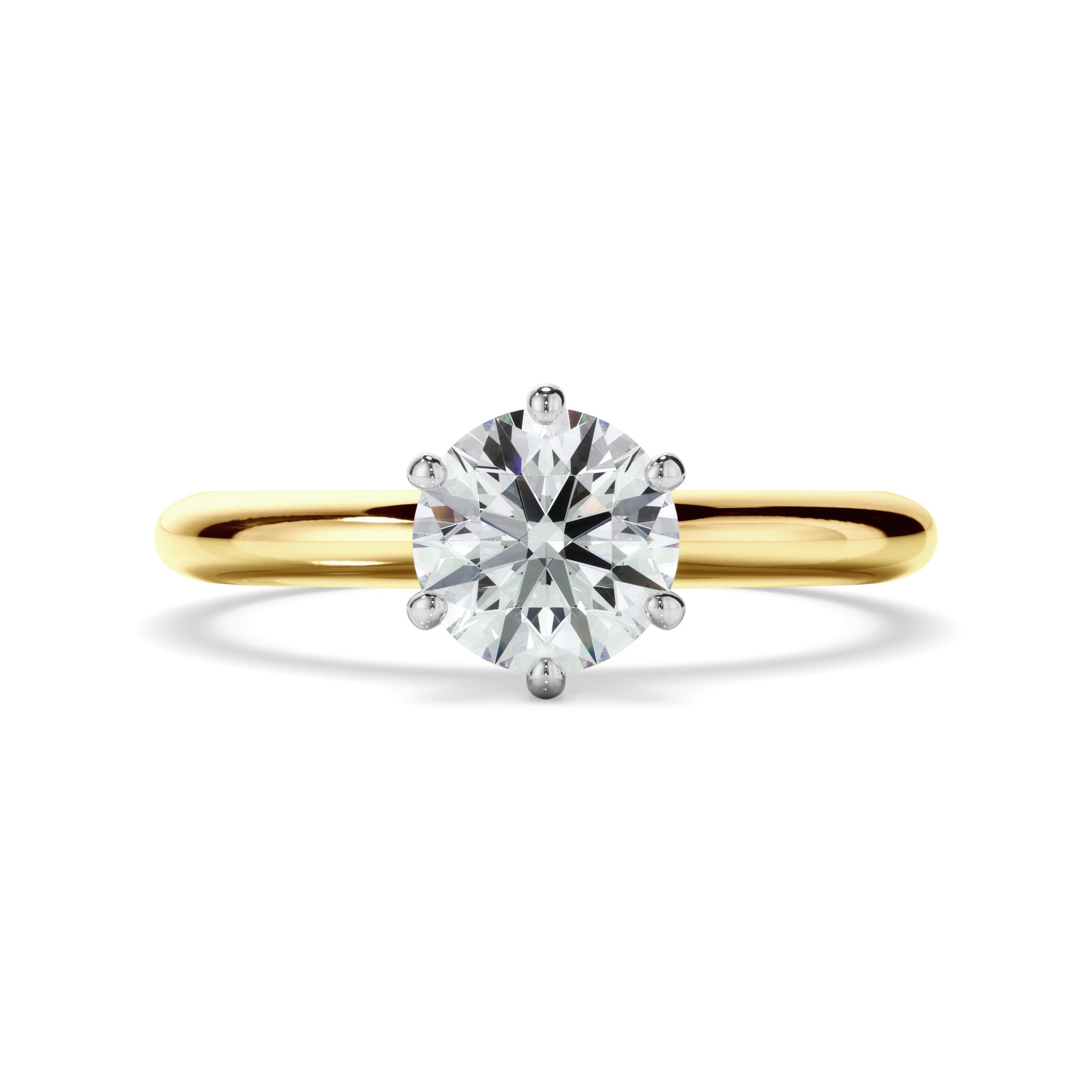 1ct Round Brilliant Cut Lab Grown Diamond Engagement Ring