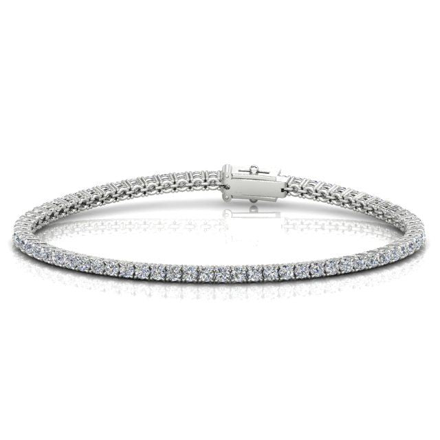 4-Claw Diamond Tennis Bracelet in 18ct White Gold