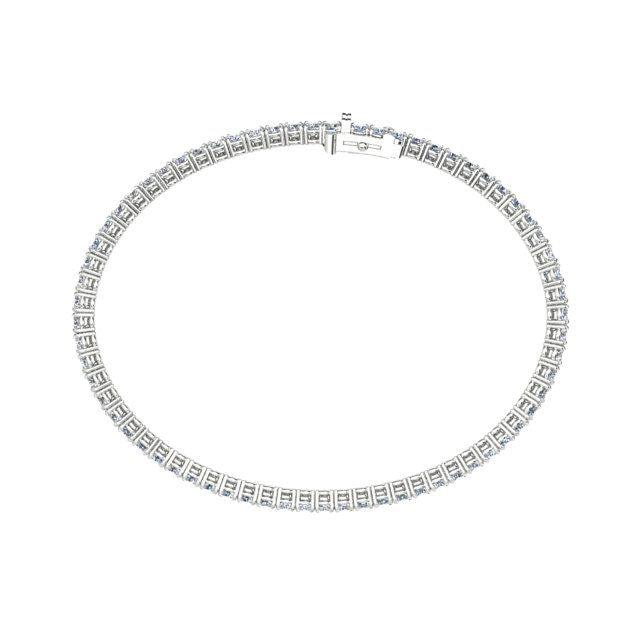 4-Claw Diamond Tennis Bracelet in 18ct White Gold