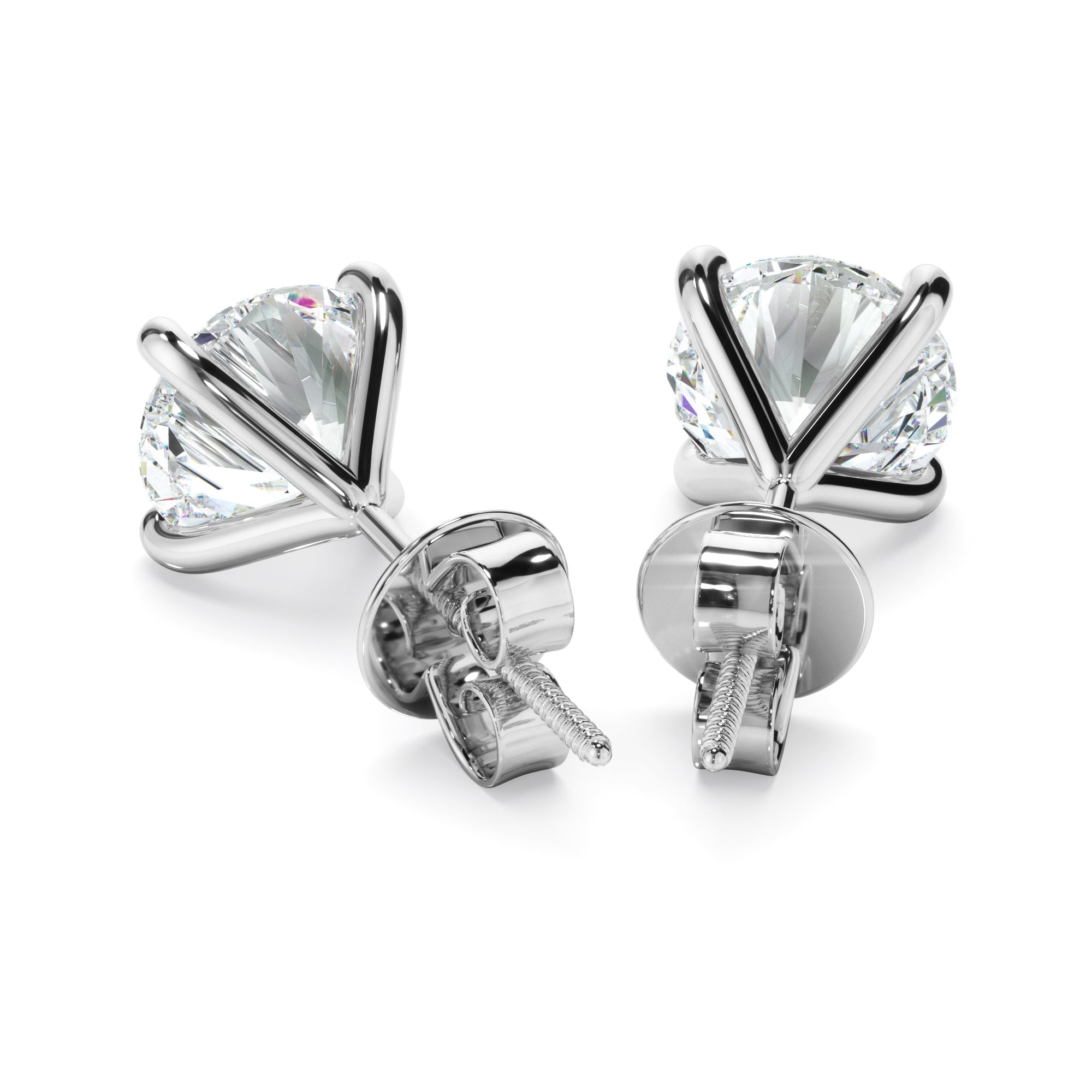 1.40ct Round Brilliant Cut Lab Grown Diamond Stud Earrings