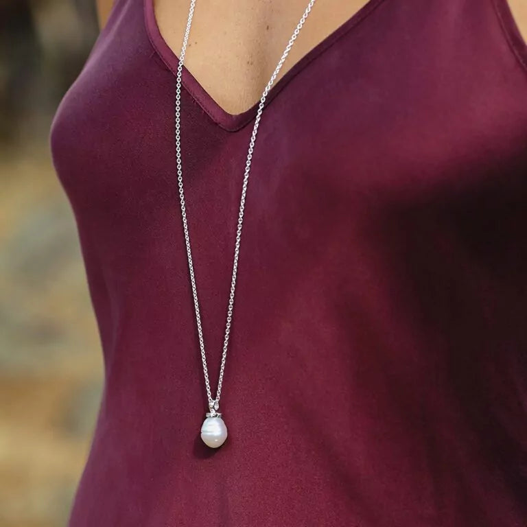 Kailis Sterling Silver Geometric Pearl Necklace