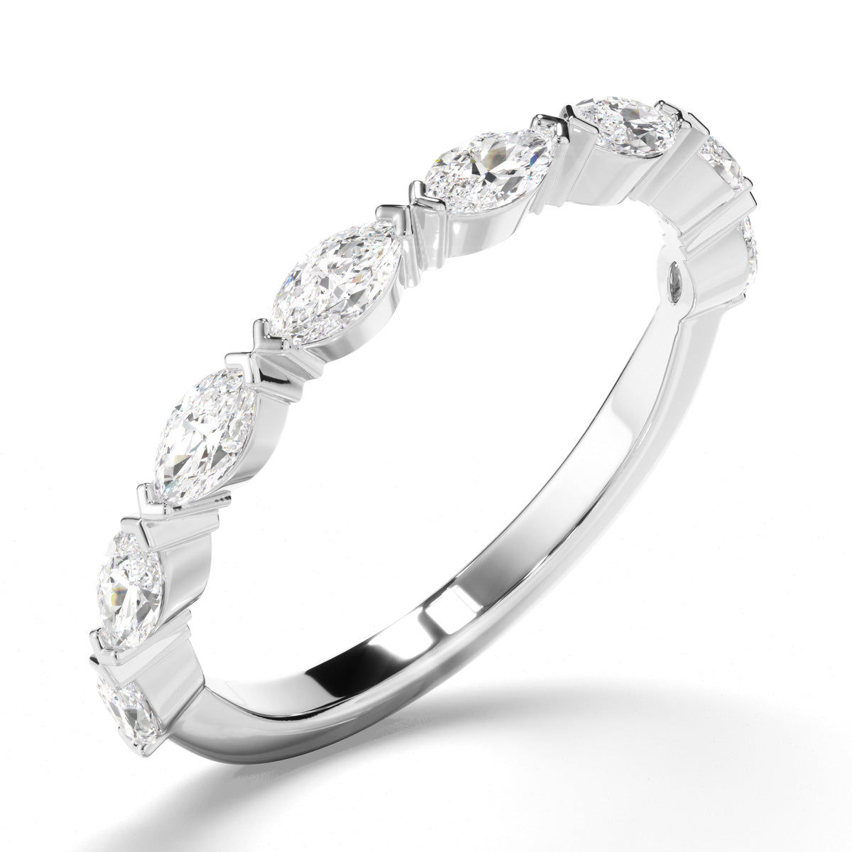Marquise Cut Diamond Wedding Ring
