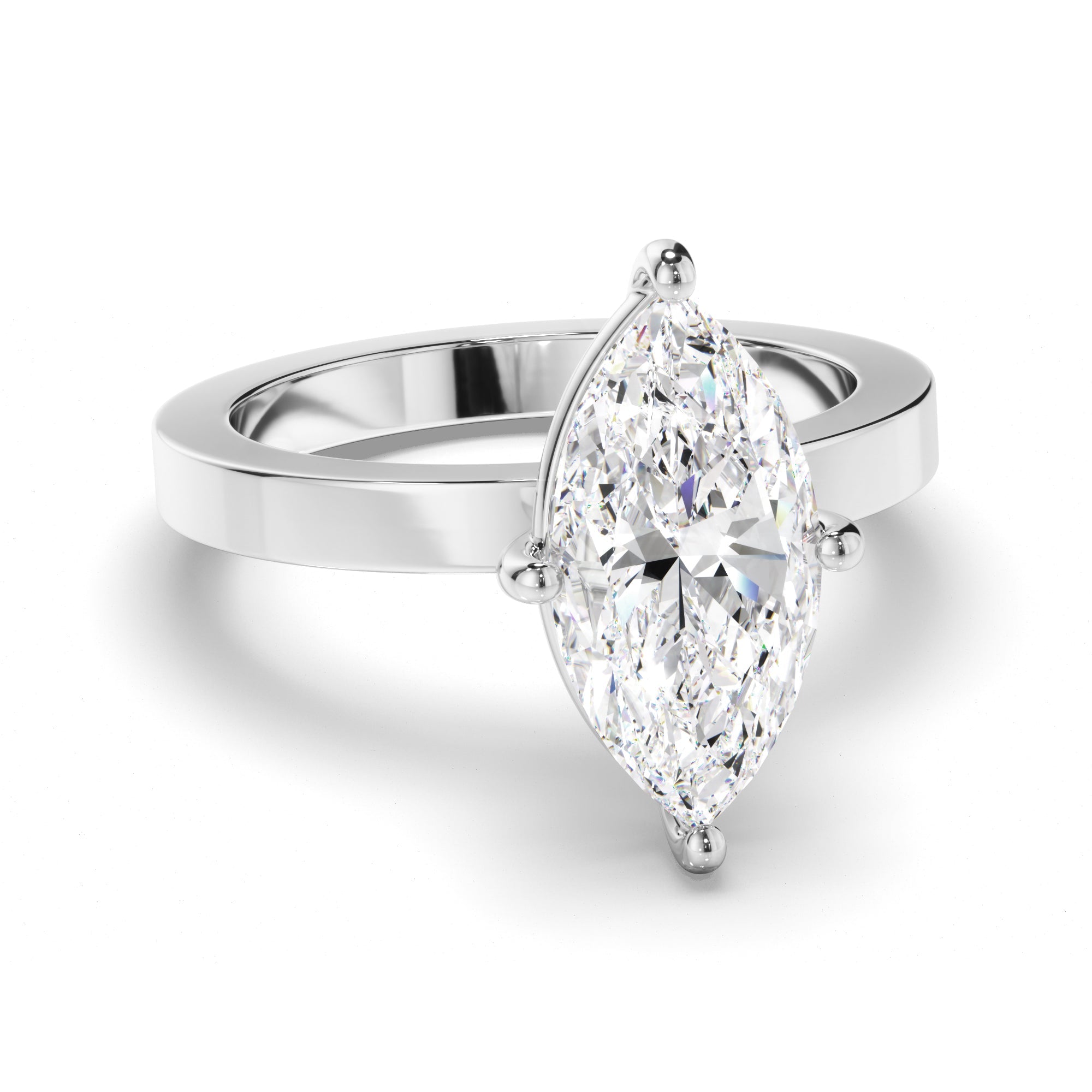Marquise Cut Diamond Solitaire Engagement Ring