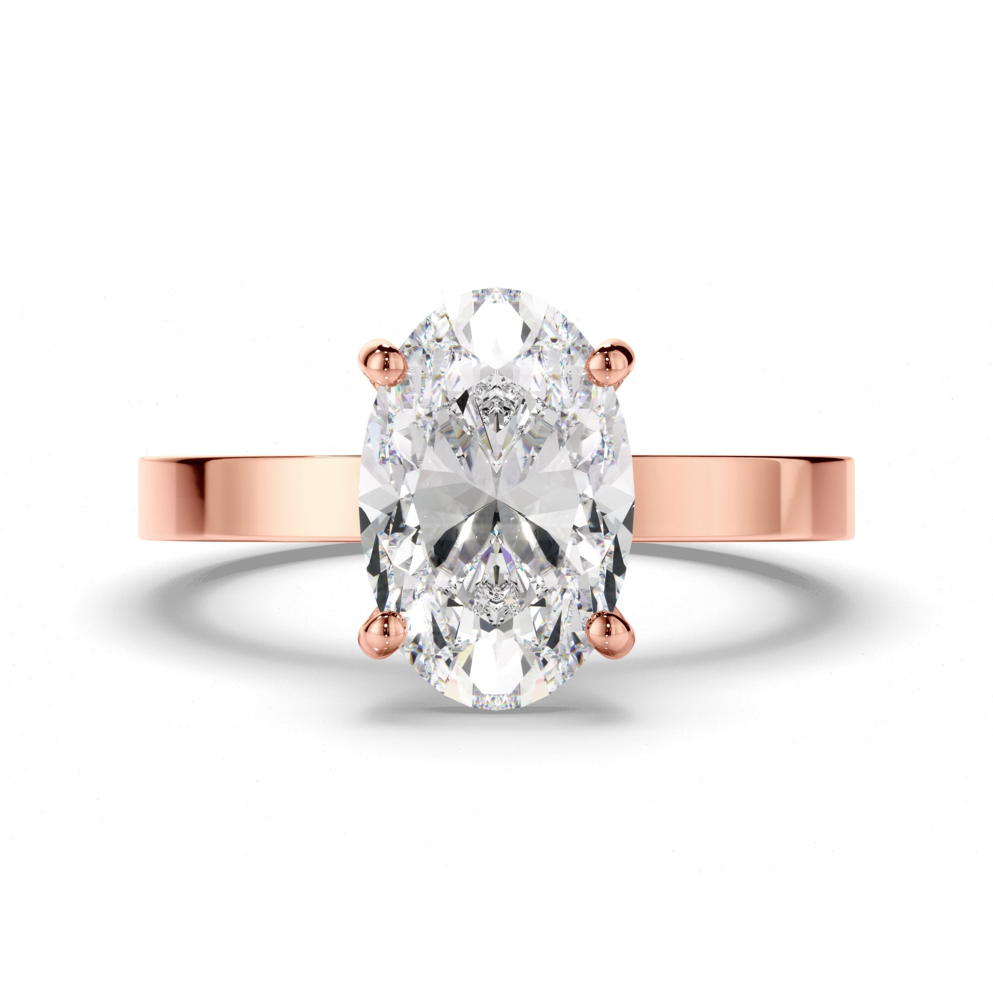 Oval Cut Diamond Solitaire Engagement Ring