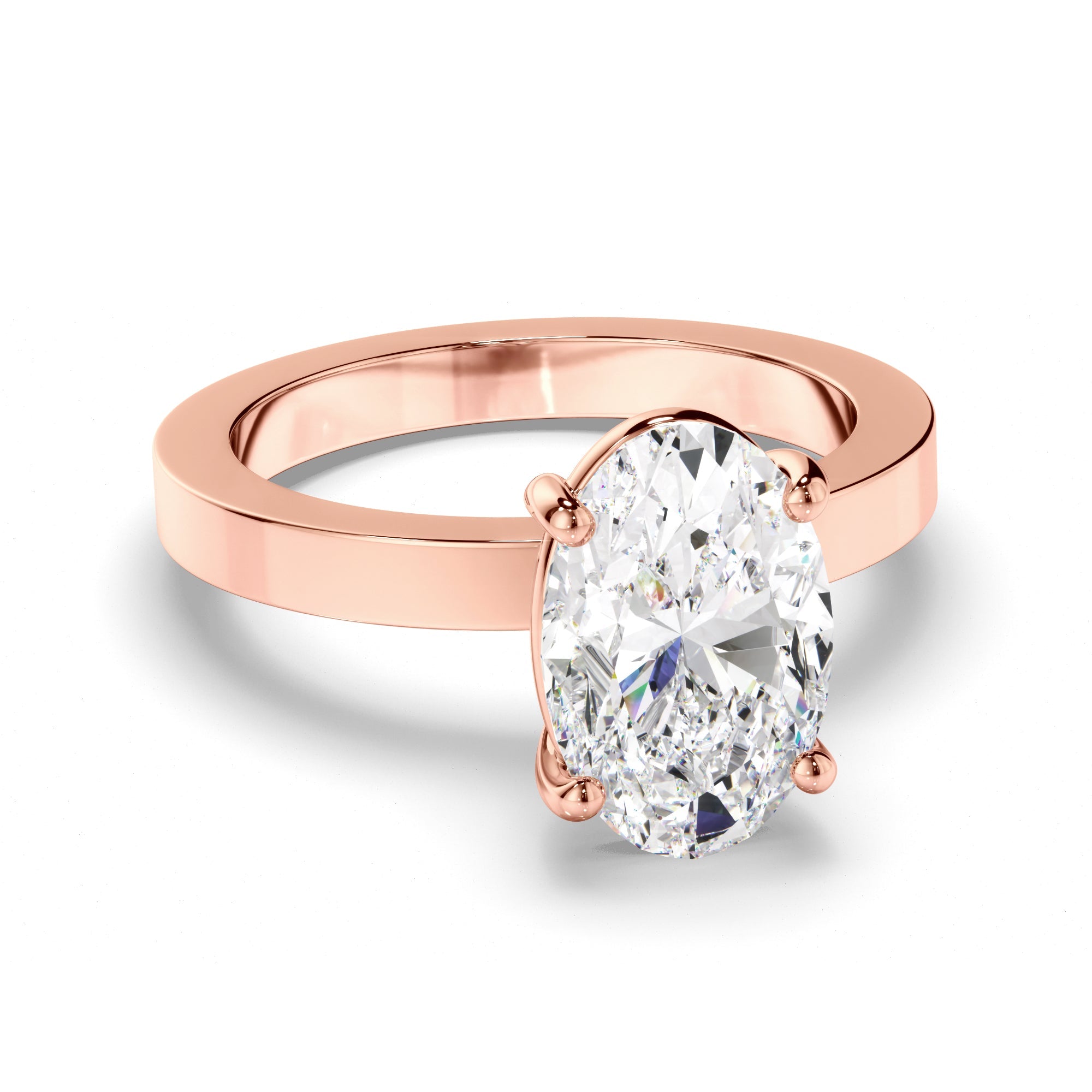 Oval Cut Diamond Solitaire Engagement Ring