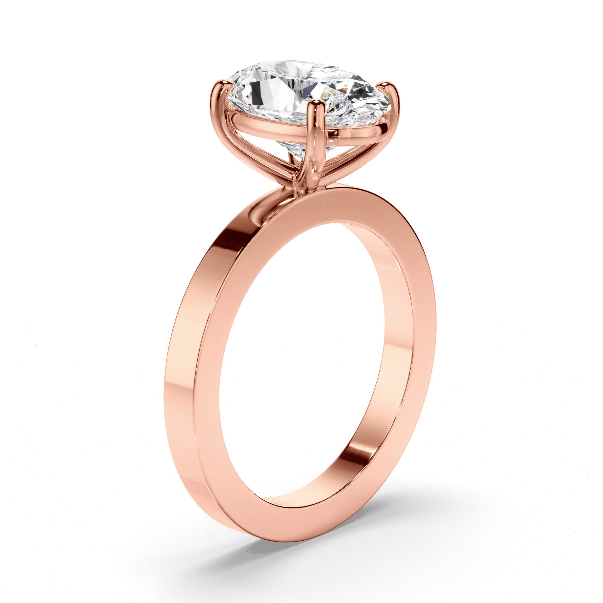 Oval Cut Diamond Solitaire Engagement Ring