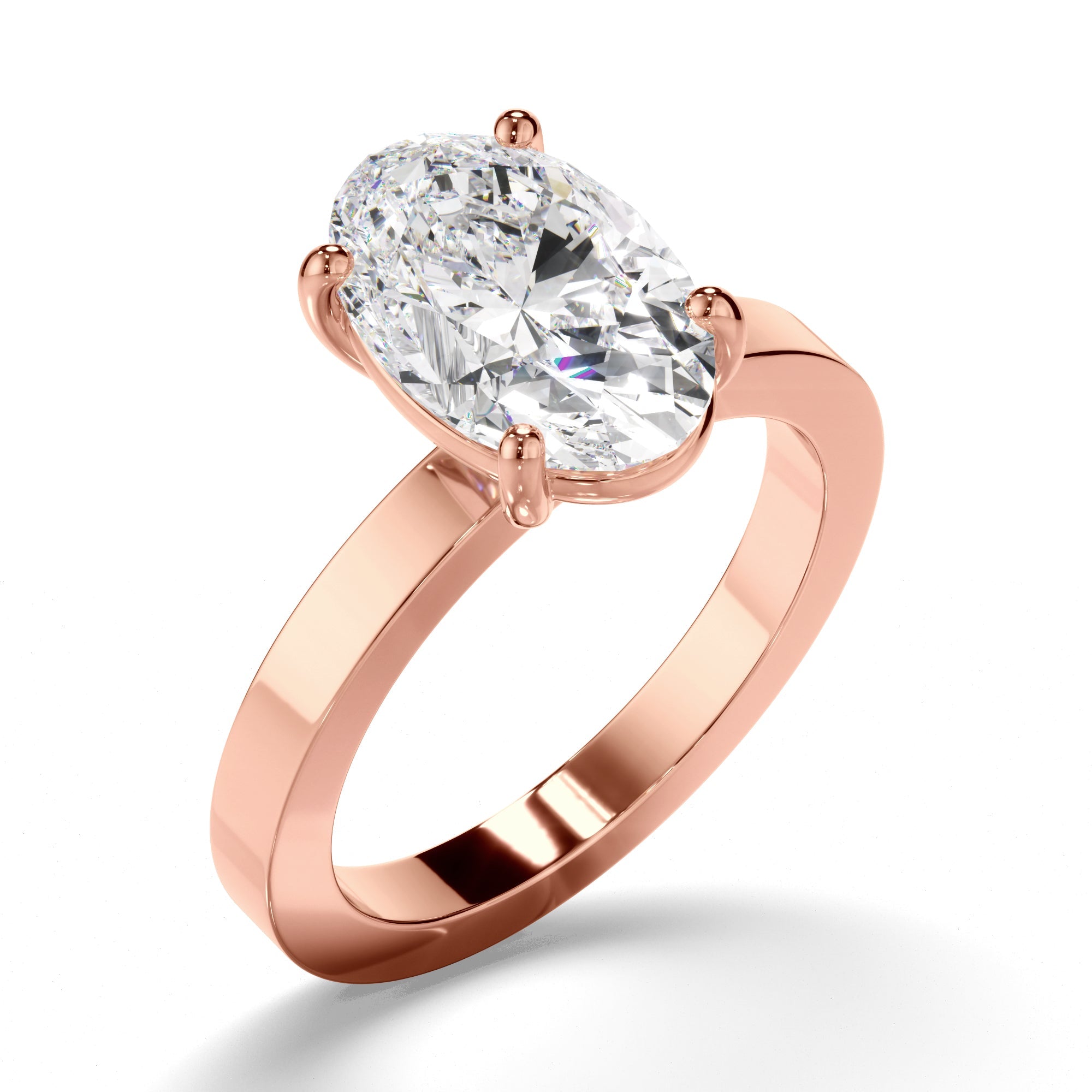 Oval Cut Diamond Solitaire Engagement Ring