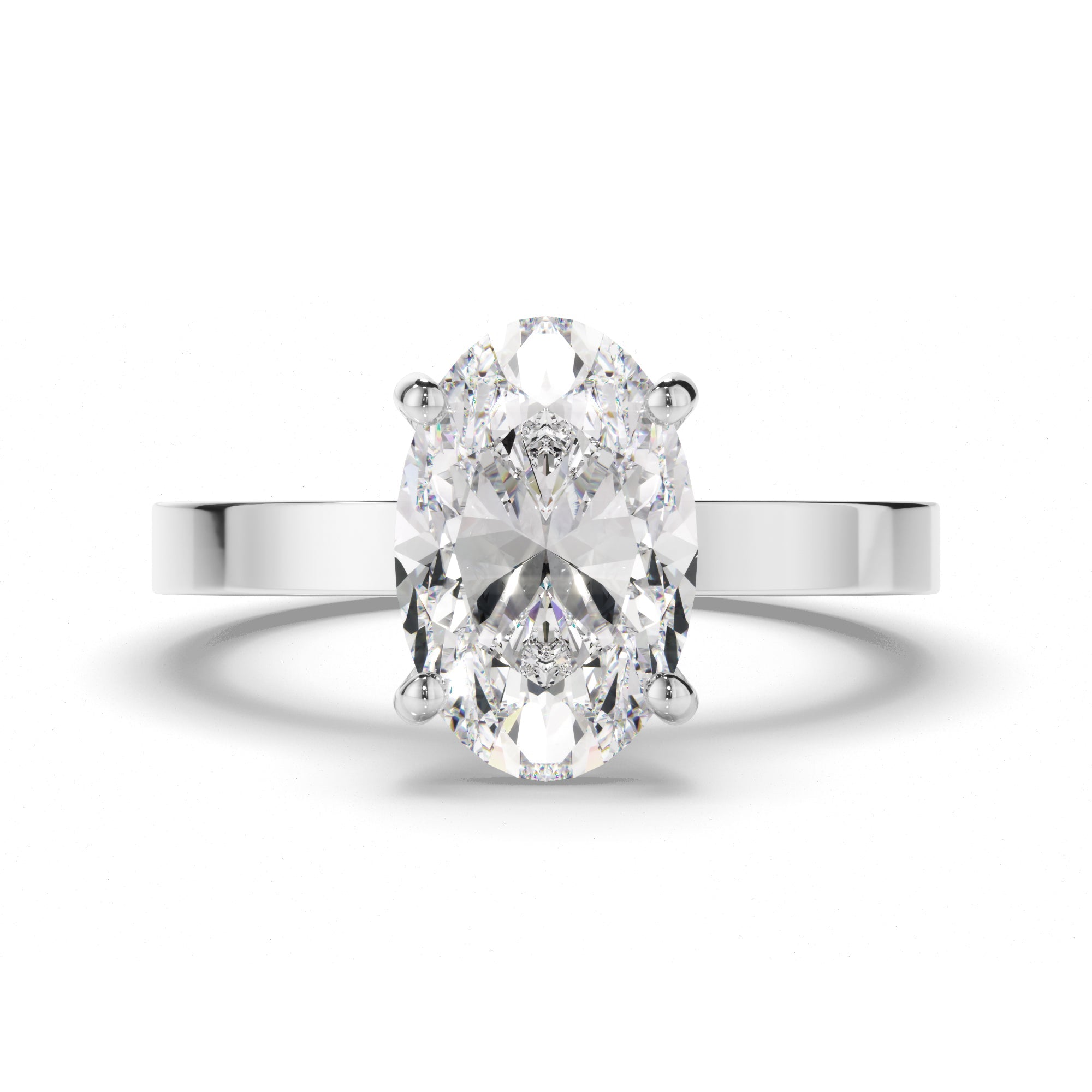 Oval Cut Diamond Solitaire Engagement Ring