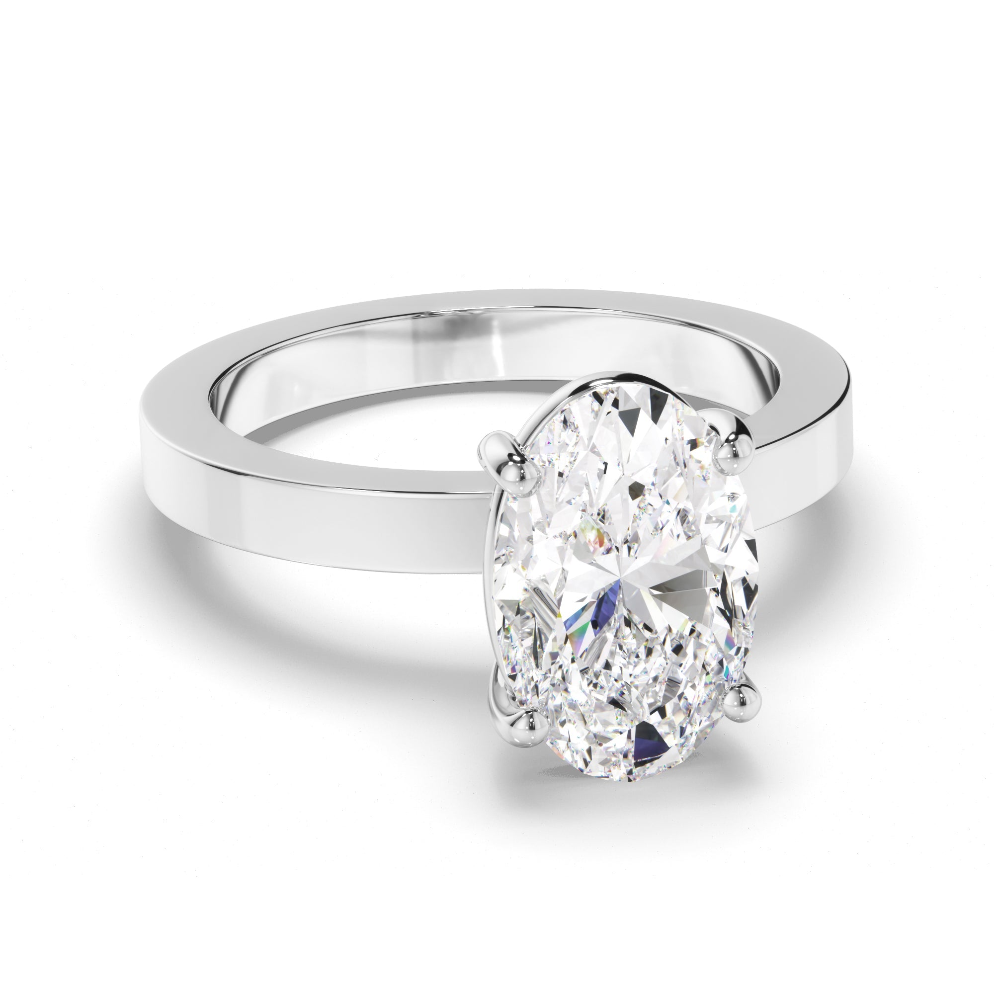 Oval Cut Diamond Solitaire Engagement Ring