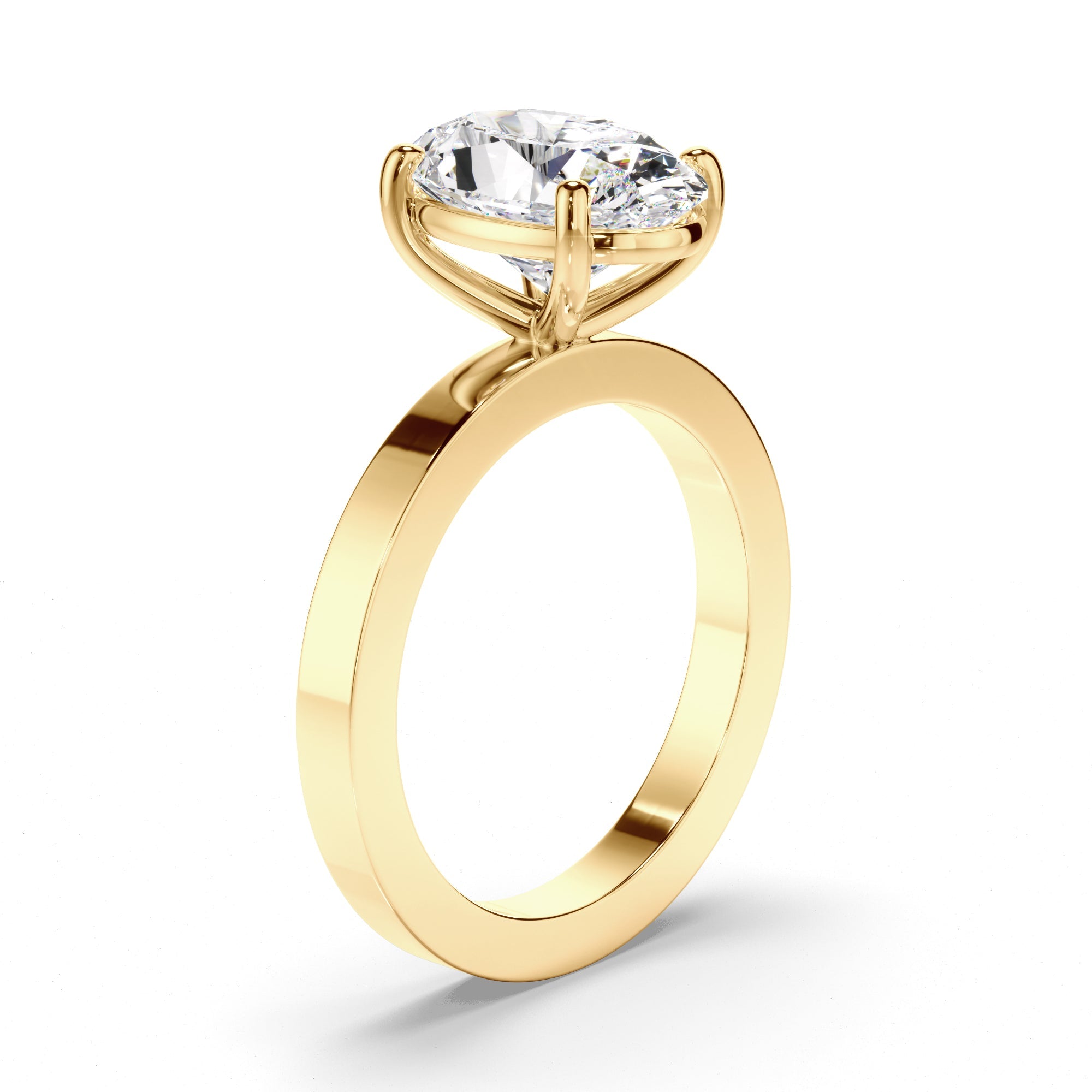 Oval Cut Diamond Solitaire Engagement Ring