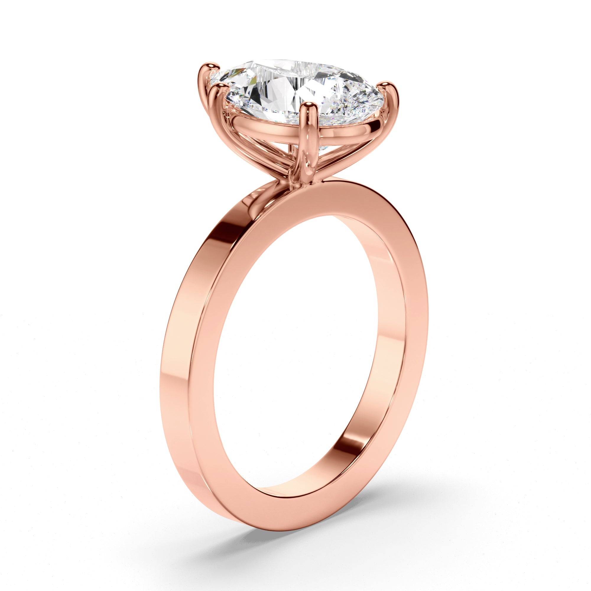 Pear Cut Diamond Solitaire Engagement Ring