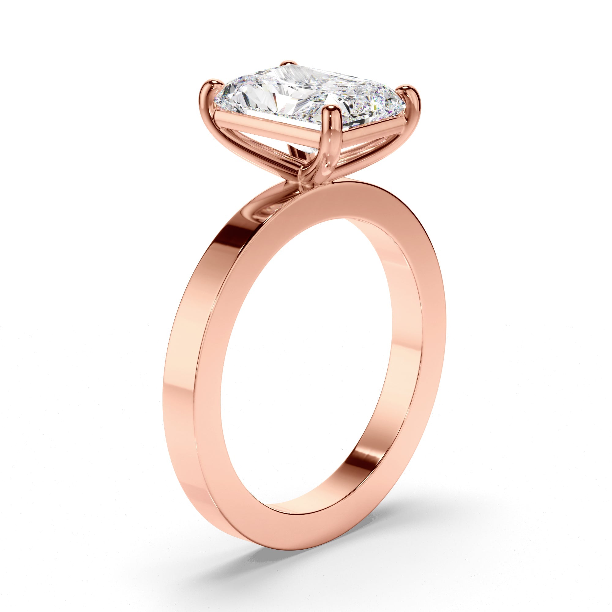 Radiant Cut Diamond Solitaire Engagement Ring
