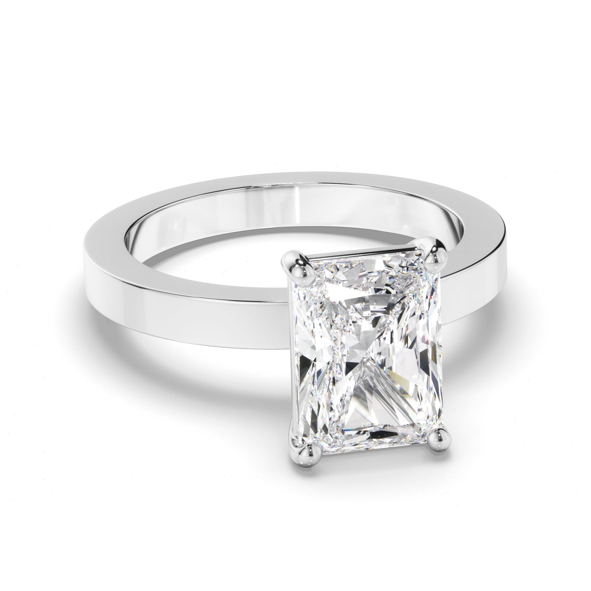Radiant Cut Diamond Solitaire Engagement Ring