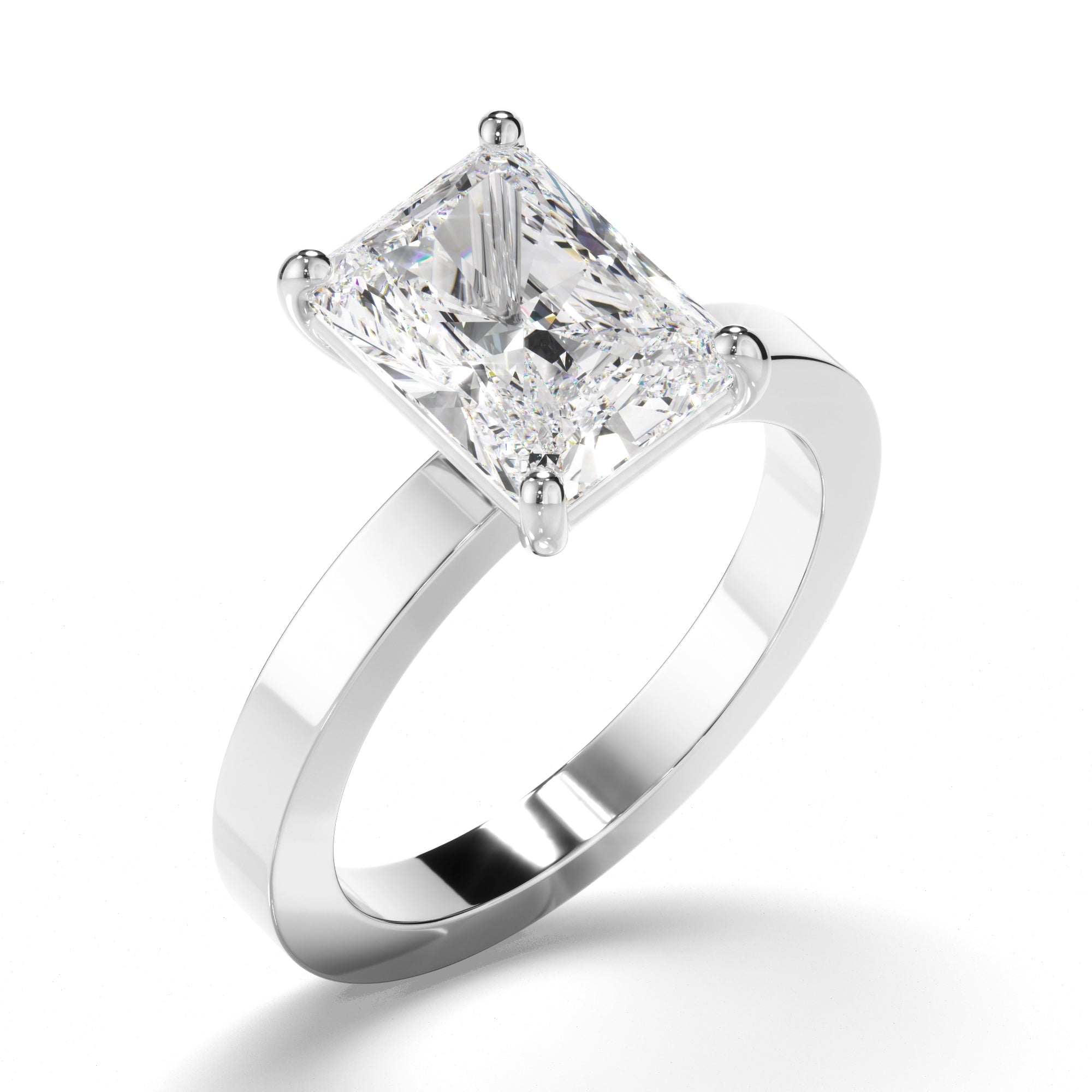 Radiant Cut Diamond Solitaire Engagement Ring