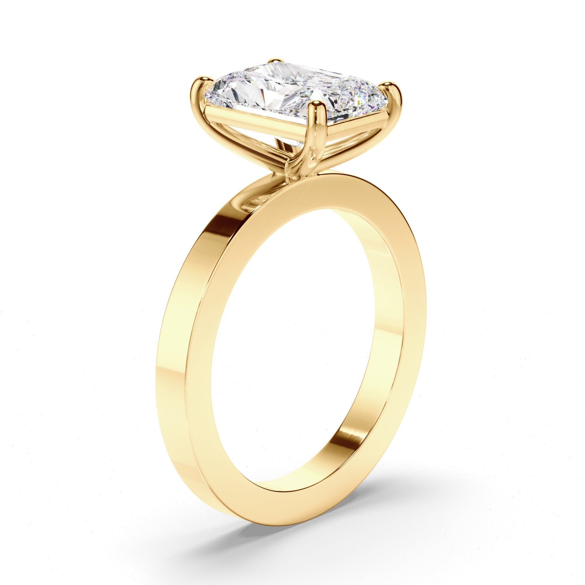 Radiant Cut Diamond Solitaire Engagement Ring