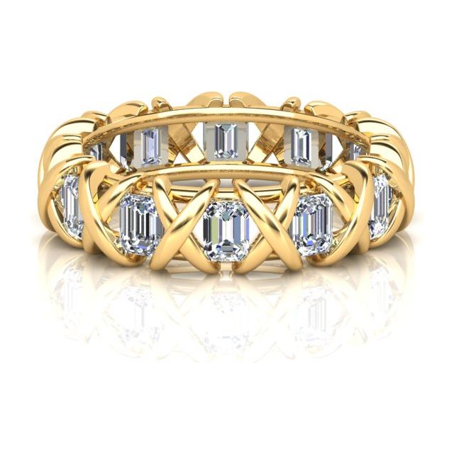 18ct Yellow Gold & Platinum 2.79ct Full-Circle Diamond Ring