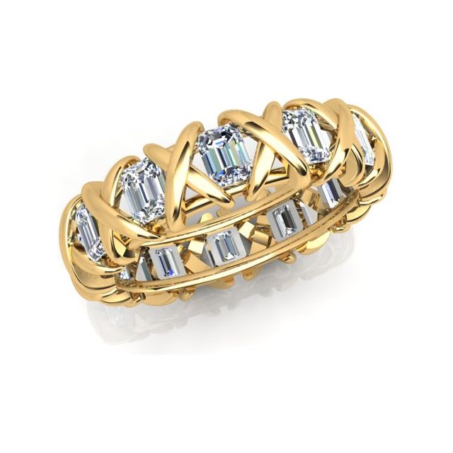 18ct Yellow Gold & Platinum 2.79ct Full-Circle Diamond Ring