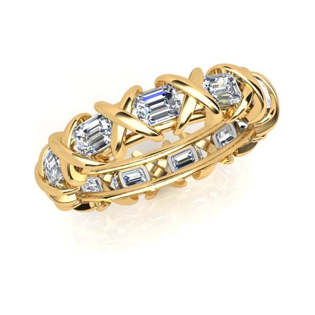 18ct Yellow Gold & Platinum 2.55ct Full-Circle Diamond Ring