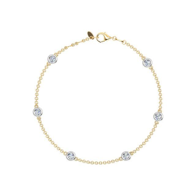 Diamond d'Amour Bracelet in 18ct Yellow & White Gold