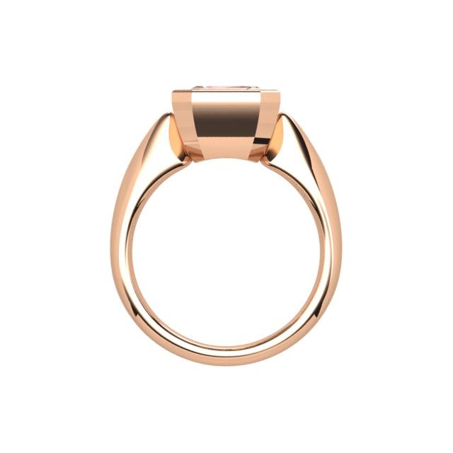 18ct Rose Gold 3.02ct Peach Morganite Dress Ring