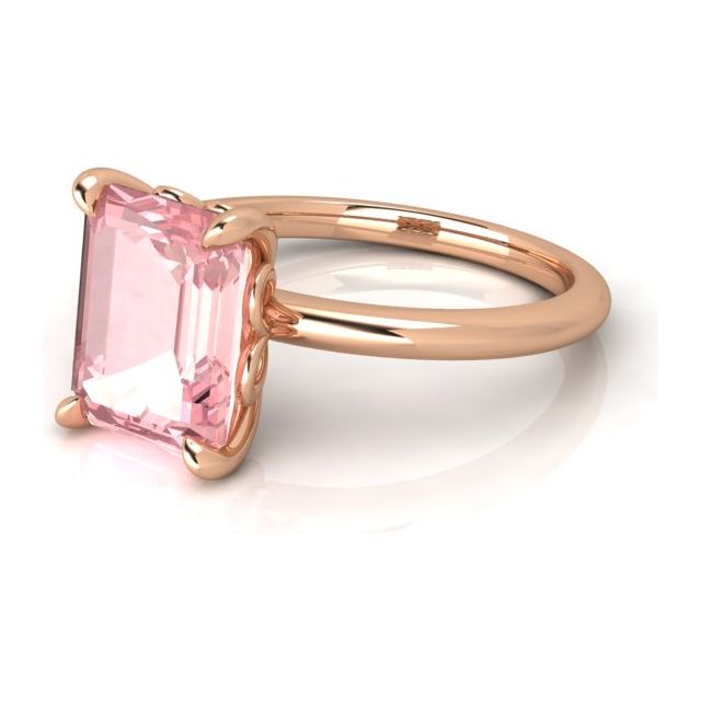 18ct Rose Gold 3.00ct Pink Morganite Dress Ring