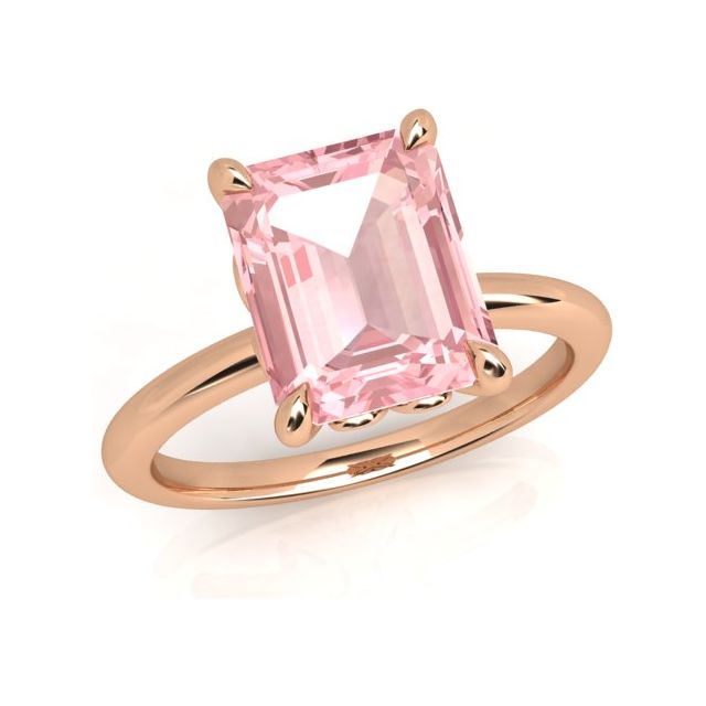 18ct Rose Gold 3.00ct Pink Morganite Dress Ring