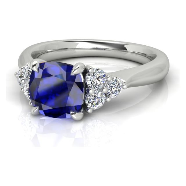 Platinum 1.13ct Australian Sapphire & Diamond Dress Ring