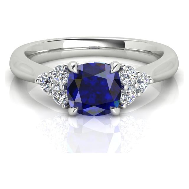 Platinum 1.13ct Australian Sapphire & Diamond Dress Ring
