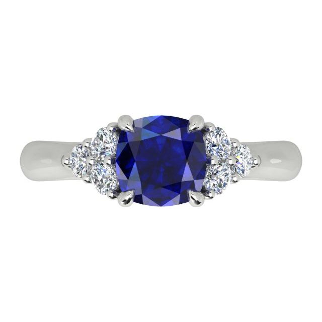 Platinum 1.13ct Australian Sapphire & Diamond Dress Ring