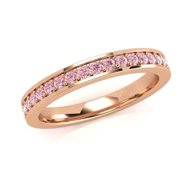18ct Rose Gold 0.50ct Argyle Origin Pink Diamond Wedding Ring