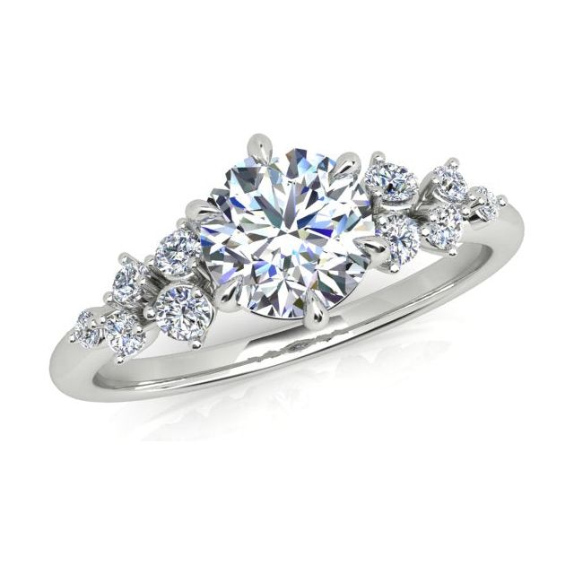 Platinum 0.89ct Diamond Engagement Ring
