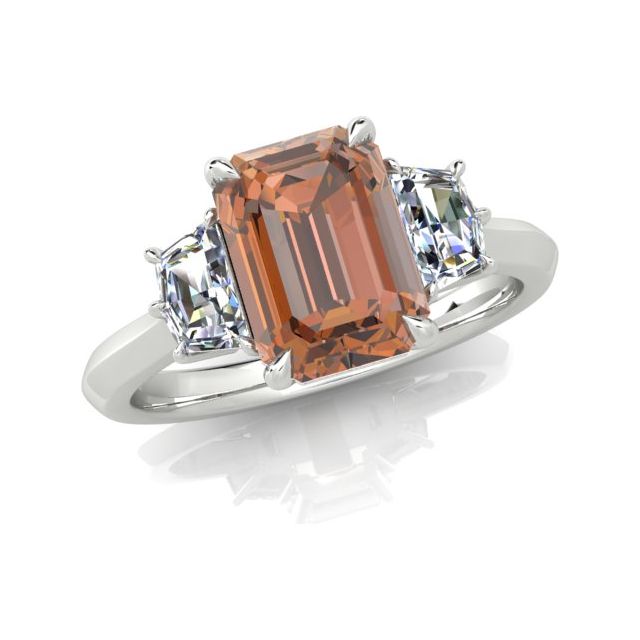 Platinum 2.22ct 4-Claw Argyle Origin Cognac Diamond Dress Ring