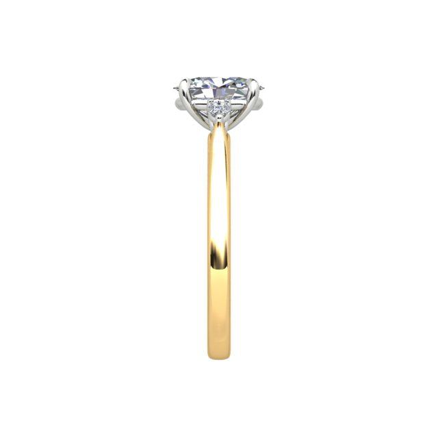 18ct Yellow Gold & Platinum 1.30ct 4-Claw Oval Diamond Engagement Ring